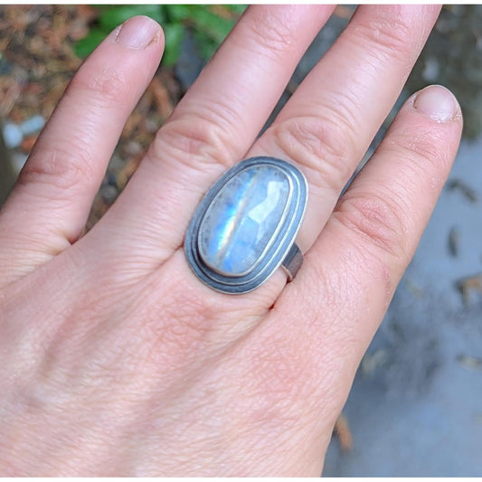 RAINBOW MOONSTONE RING