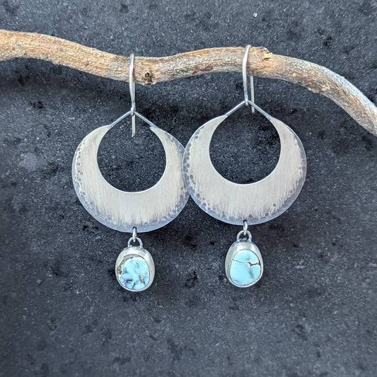 POSEIDON VARISCITE MOON EARRINGS