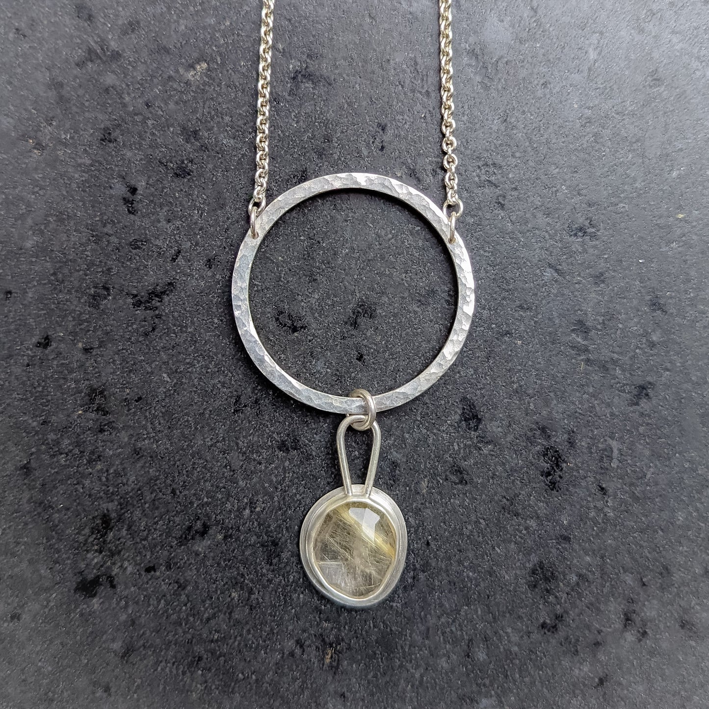 RUTILATED QUARTZ REFLECTION NECKLACE